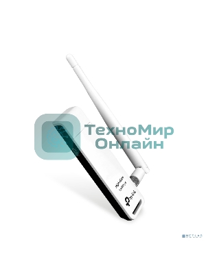 Адаптер TP-Link SOHO TL-WN722N 150Mbps High Gain Wireless N USB Adapter with Cradle, 1T1R, 2.4GHz, 802.11n/g/b, 1 detachable antenna