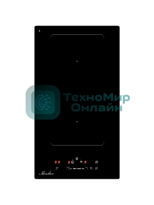 Индукционная варочная панель Monsher MHI 3011, индукция, инвертер, 30 см, 9 уровней мощности, бустер, Stop and Go, автоматическое отключение, таймер, индикатор остаточного тепла, сенсорное/слайдерное управление, черный