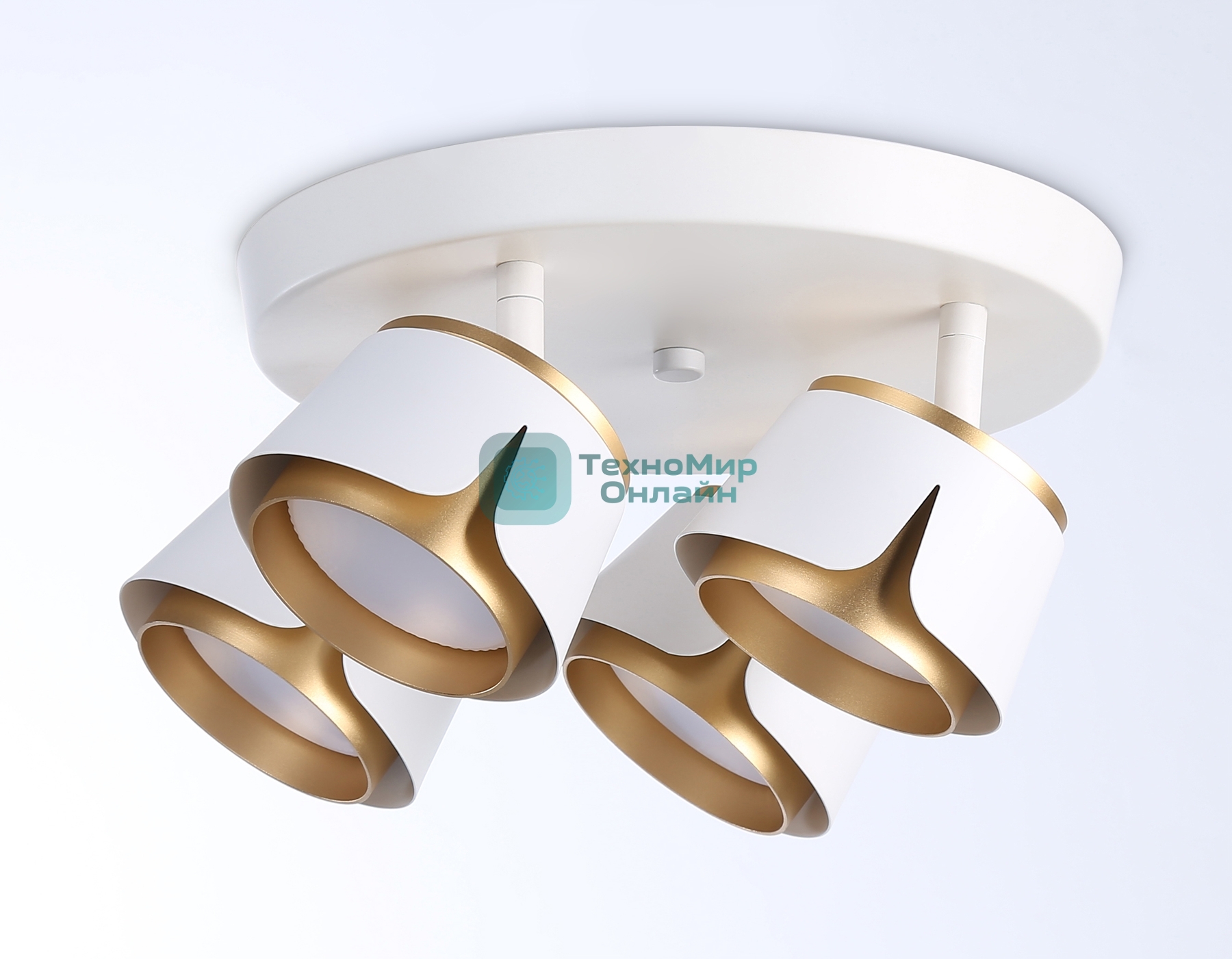 Светильник Ambrella light TN71241/4 WH/GD белый/золото GX53/4 D250*147