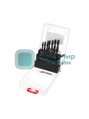 Набор сверл по металлу Kranz 1-10 мм (через 0,5 мм), 19 шт. HSS 4241 Ш/Х