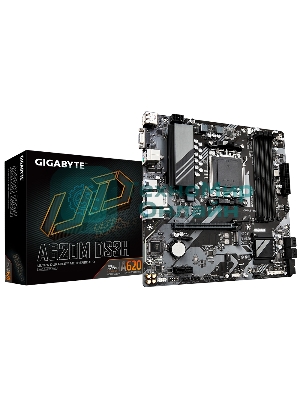 Материнская плата Gigabyte A620M DS3H, mATX, AM5, AMD A620, 4xDDR5, 4xSATA, 1xM.2, 1xPCI-E 4.0 x16, 1xPCI-E x1, 1xHDMI, 1xDP, 1xVGA, 1x 1Gb LAN, 1xUSB 3.2 Gen 1, 4xUSB 2.0, 3x3.5мм, 7.1, ATX