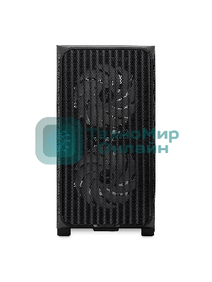 Компьютерный корпус без блока питания HSPD M321, Mesh Mini-tower, черный, slide TG, 0.45 SPCC, 2x140мм ARGb+1x120мм ARGb mATX, mITX 160/340/184мм 2x2.5