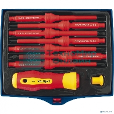 Отвертка Сибртех со сменными жалами диэлектрическая до 1000в 9 предметов crv