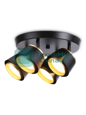 Светильник Ambrella light TN71243/4 BK/GD черный/золото GX53/4 D250*147