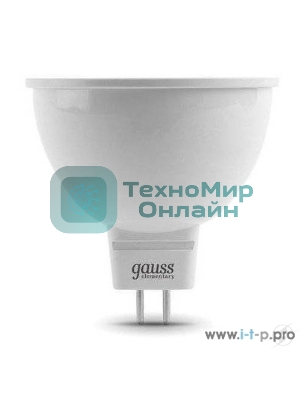 Лампа светодиодная Gauss LED Elementary MR16 GU5.3 7W 530lm 3000K 1/10/100 0