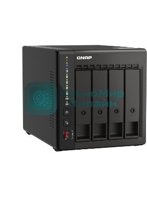 Сетевое хранилище SMB QNAP TS-453E-8G NAS, 4-tray w/o HDD. 2xHDMI-port. 4-core Celeron J6412 2-2.6 GHz, 8Gb DDR, 2x2.5Gb LAN, 2 x M.2 2280 PCIe Gen 3 x2, 2x USB 3.2 Gen 2 (10Gbps) Port, 2x USB 2.0 port