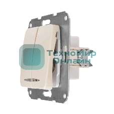 Выключатель DEA 2кл (инд) с/у 10А мех. бежевыйевый Kranz (1/10/120)