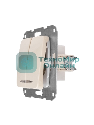 Выключатель DEA 2кл (инд) с/у 10А мех. бежевыйевый Kranz (1/10/120)