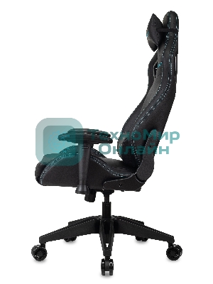 Кресло Knight Outrid Smile черный, экокожа, 120 кг, механизм качания