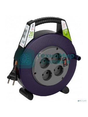 Удлинитель силовой ЭРА BPx-4-2x0,75-20m в закрытом корпусе без заземления с выключателем 4 розетки 20 м ПВС 2x0,75мм2 6А