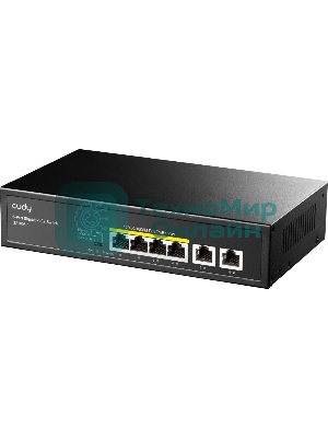 Коммутатор Cudy GS1006P (L2) 6x1 Гбит/с 6PoE+ неуправляемый