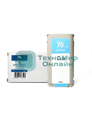 Струйный картридж NVPrint 70 (NV-C9390A) Light Cyan для HP DesignJet Z2100/Z3100/Z3200/Z5200/Z5400 (130 мл) совместимый