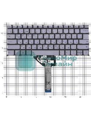 Клавиатура для ноутбука Lenovo Yoga Slim 6 14IAP8 серебристая