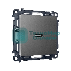 Комплект механизма розетки HDMI 2.0 ALFA Антрацит серый 40V/500mA 2.0GHz 5-18Gbit/s QUANT (AP6640, VM222) MA664010