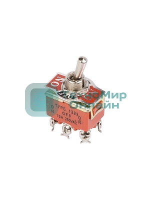 Тумблер Rexant 250В 15А (6с) ON-OFF-ON 2п (KN-203)