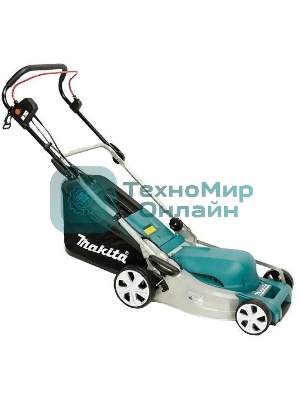 Газонокосилка Makita ELM4121 1600Вт,41см,7уровн,20\75мм,50л,14.5кг,кор,сталь,2Cut,инд заполнения,мульчирование