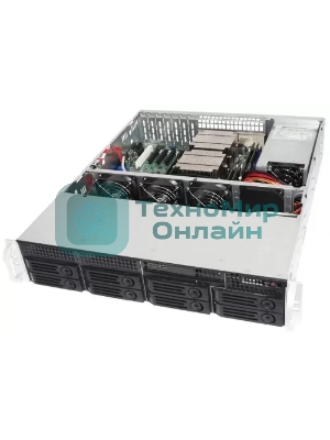 Серверный корпус 2U rackmount, 8+1 trays, 550W CRPS PSU(1+1)/21
