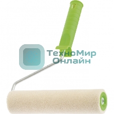 Валик велюр с ручкой Сибртех, 100 мм, ворс 5 мм, D 36 мм, D ручки - 6 мм