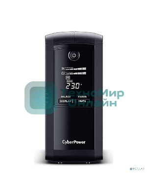 Источник бесперебойного питания UPS CyberPower VP1000ELCD Line-Interactive 1000VA/550W USB/RS-232/RJ11/45 (4 EURO)
