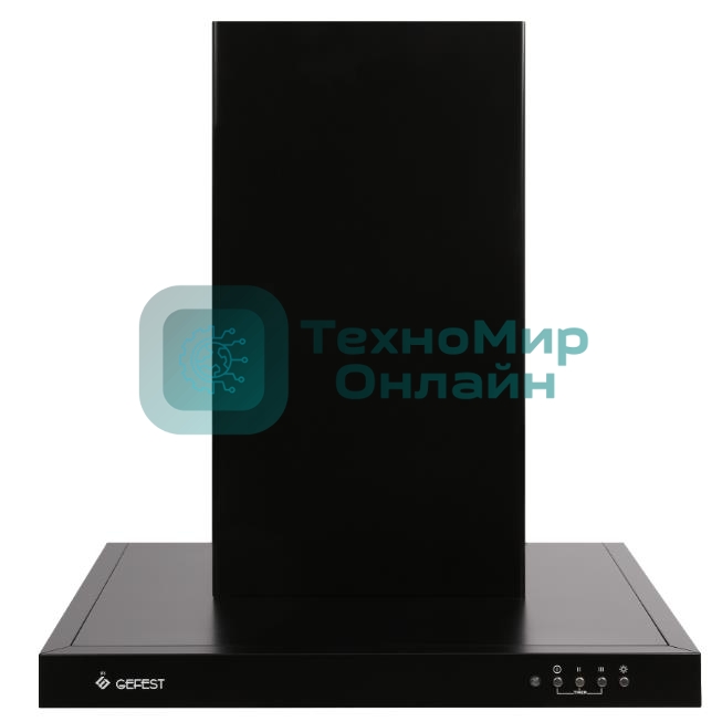 Вытяжка каминная Gefest ВО 3606 Р23 черный, 60 см, 550 куб. м/ч, 76 дБ