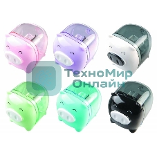 Точилка для карандашей ручная Deli Piggy E0557, 1 отверстие, пластик, ассорти, дисплей