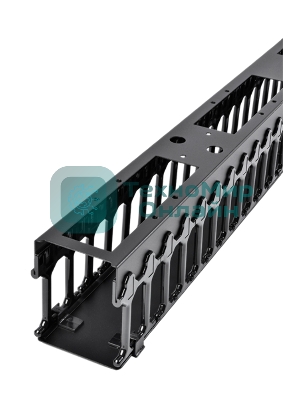 Вертикальный однорядный кабельный органайзер с пластиковыми пальцами для шкафов ШТК-СП-42.6.x, 2 шт