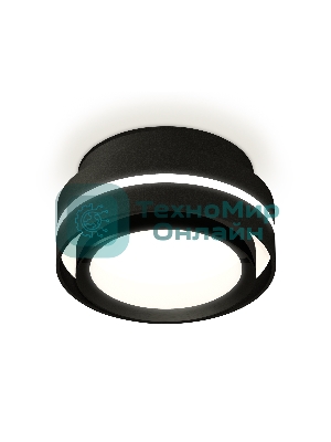 Светильник Ambrella Light XS8414001 SBK/PBK черный песок/черный полированный GX53 (C8414, N8113)