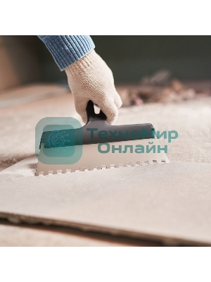 Шпатель фасадный Rexant 250 мм зуб 8х8 нержавеющая сталь, пластмассовая рукоятка