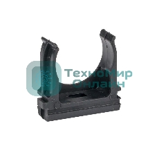 Держатель для труб (клипса) d25мм черный (уп.10шт) Plast EKF derj-z-25b