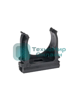 Держатель для труб (клипса) d25мм черный (уп.10шт) Plast EKF derj-z-25b