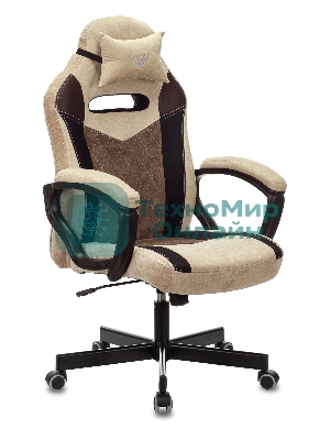 Кресло Бюрократ VIKING 6 KNIGHT BR FABRIC коричневый, ткань, 120 кг, механизм качания