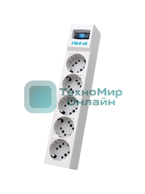 Сетевой фильтр Pilot SG 1.8 м (5 розеток) белый (коробка)