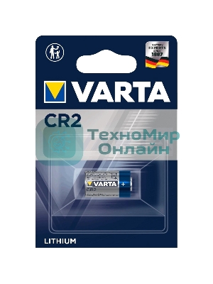 Батарейка Varta ELECTRONICS CR2 BL1 Lithium 3V (6206) (1/10/100)