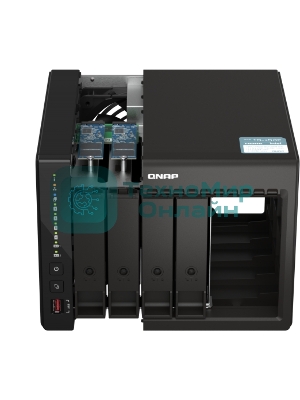 Сетевое хранилище SMB QNAP TS-453E-8G NAS, 4-tray w/o HDD. 2xHDMI-port. 4-core Celeron J6412 2-2.6 GHz, 8Gb DDR, 2x2.5Gb LAN, 2 x M.2 2280 PCIe Gen 3 x2, 2x USB 3.2 Gen 2 (10Gbps) Port, 2x USB 2.0 port