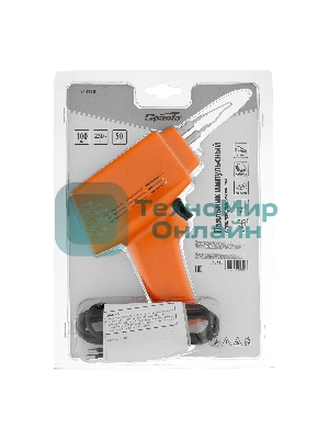 Паяльник импульсный Sparta с петлеобразным жалом, 100 Вт