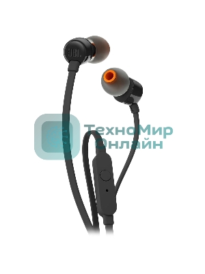 Проводные наушники JBL Tune 110 черный, внутриканальные, Jack 3.5 мм