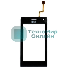 Сенсорное стекло (тачскрин) для LG VIEWTY KU990, черное