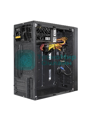 Компьютерный корпус Minitower ExeGate mEVO-9302-NPX450 (mATX, БП 450NPX с вент. 12см, 2хUSB+1хUSB 3.0, HD аудио, черный, с RGb подсветкой)