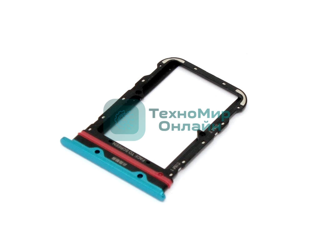 Лоток для SIM-карты Xiaomi Mi CC9 Pro синий