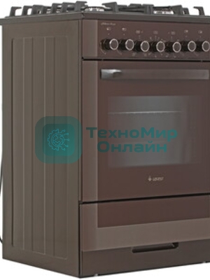 Плита комбинированная Gefest ПГЭ 6502-02 0045 коричневый, конфорок 4 газовых, духовка 55 л, 60 см x 85 см x 60 см