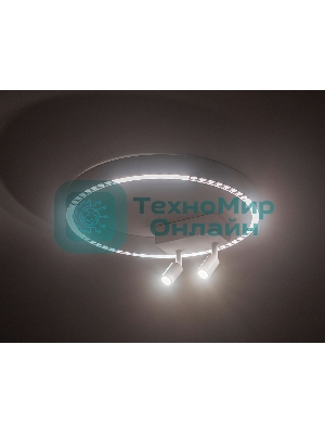 Потолочный светодиодный светильник Ambrella light FL5805/1+2 WH белый 25W 3000K/4200K/6400K D400*95 (без ПДУ)