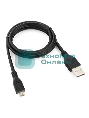 Кабель USB2.0 Pro Cablexpert CCP-mUSB2-AMBM-1M, AM/microBM 5P, 1м, экран, черный, пакет