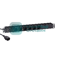 Блок розеток горизонтальный ExeGate ServerPro PDU-19H604 Al-6S-C14-2.5, 19