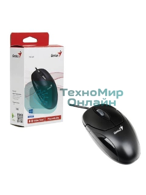 Мышь проводная Genius XScroll V3 черный, 1000 dpi, USB, кнопки - 3