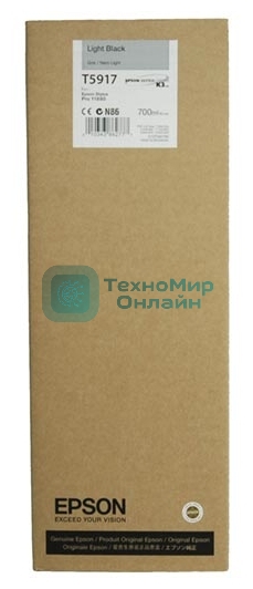 Картридж струйный Epson T5917 (C13T591700) серый (700 мл.) для Stylus 11880