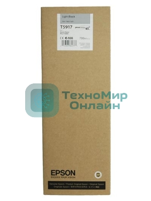 Картридж струйный Epson T5917 (C13T591700) серый (700 мл.) для Stylus 11880