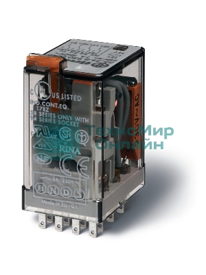 Реле 4CO 7А 24В AC FINDER 553480240040