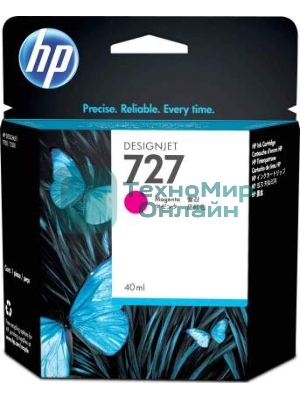 Картридж струйный HP 727 F9J77A пурпурный для HP DJ T1500/T1530/T2500/T2530/T920/T930 (300мл)