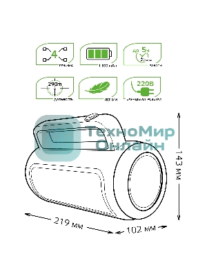 Фонарь прожекторный Gauss модель GFL603 8W 400lm lead acid 1500mAh диммируемый LED 1/10/20