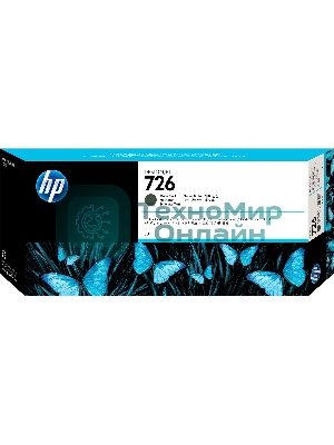 Картридж струйный HP 726 CH575A черный матовый для HP DJ (300мл)